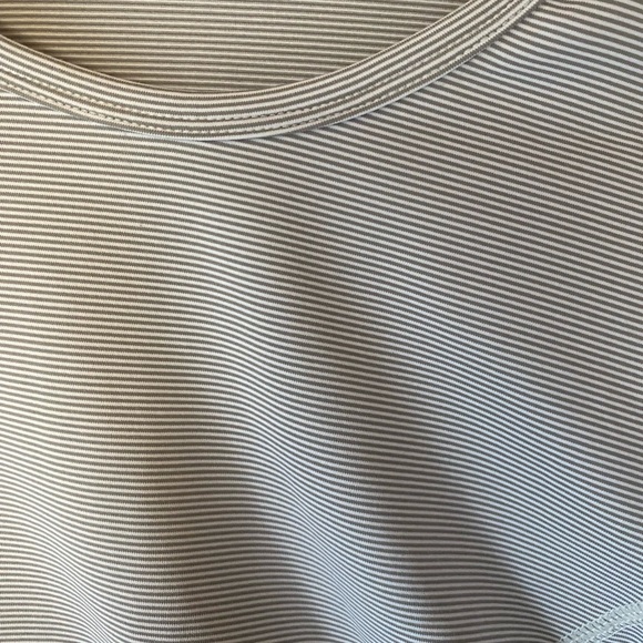 LULULEMON cozy crop top Wee Stripe White Ambient Grey / White long sleeve - Picture 8 of 9